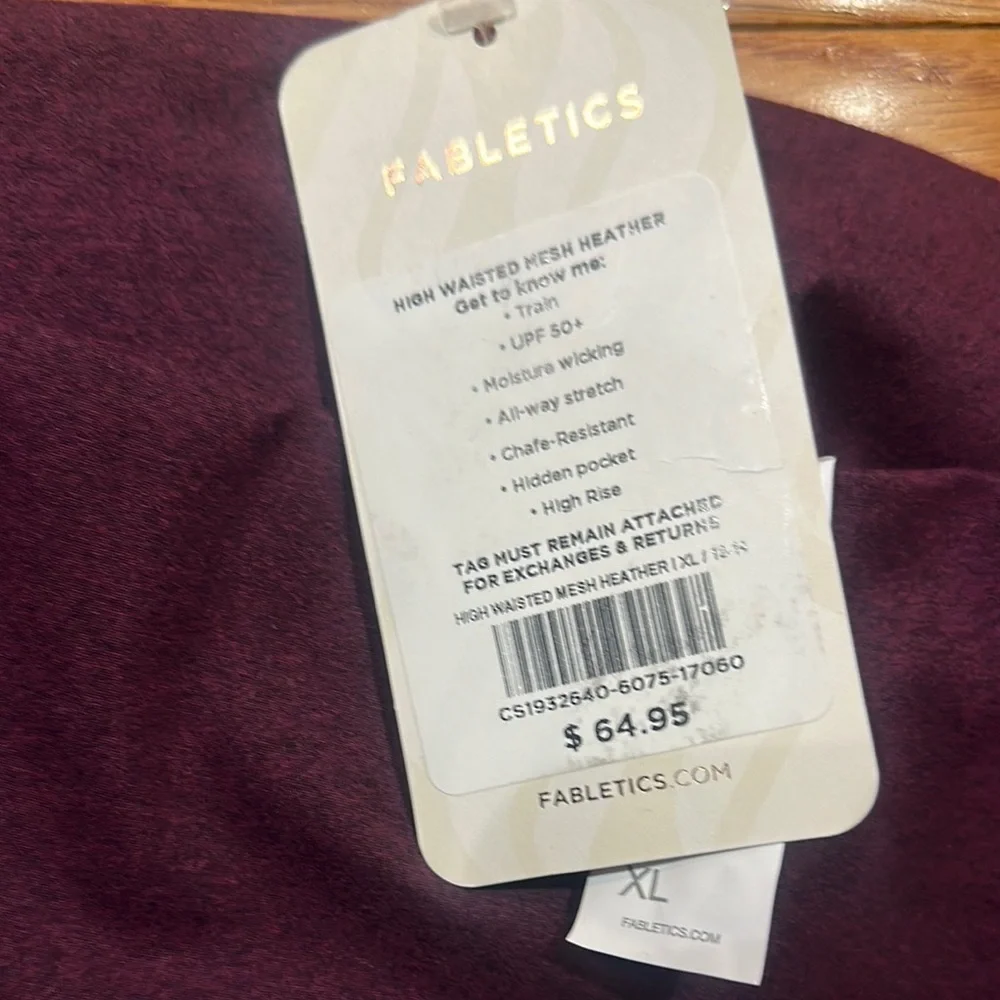 Fabletics Purple Capri Pants High Waist Stretch - Picture 2 of 3